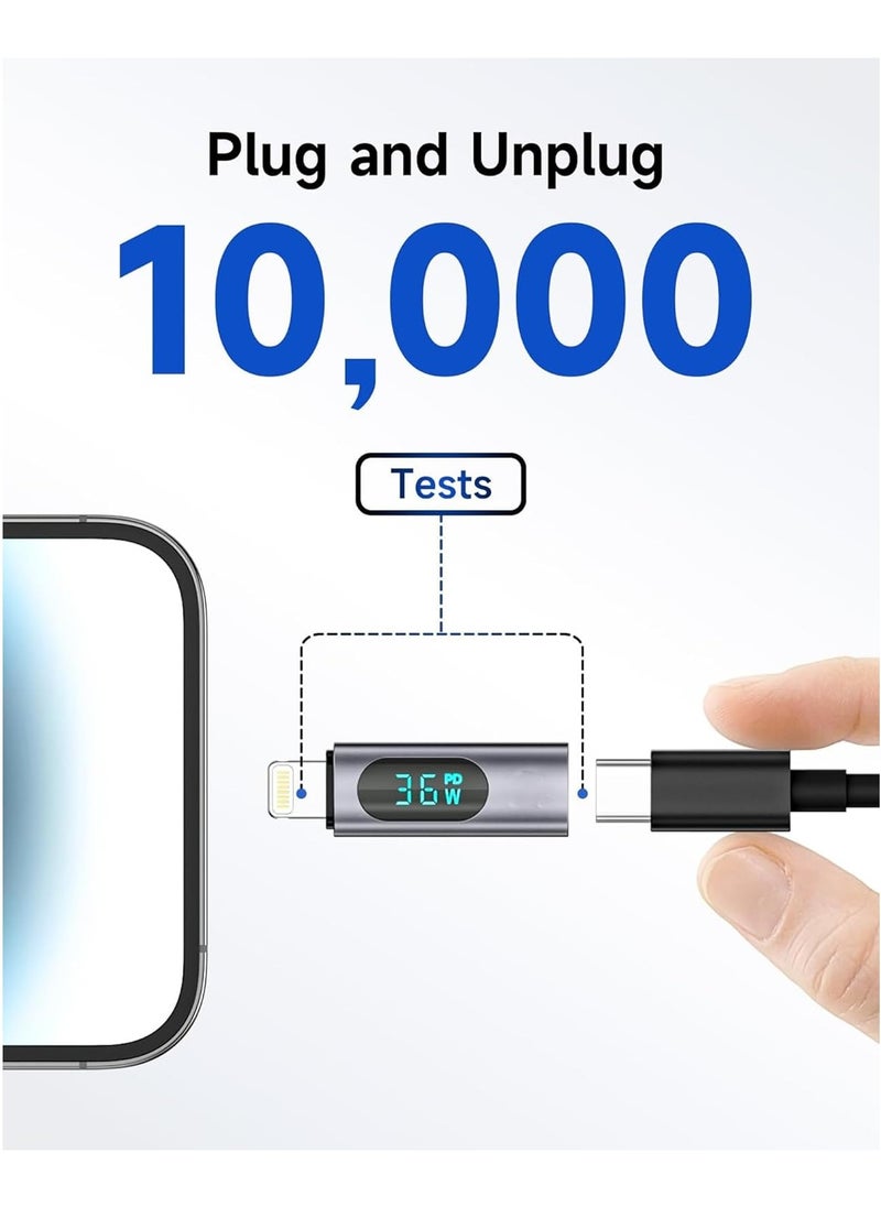 erorex - USB C to Lightning Adapter, USB C Male to Lightning Female Adapter,for iPad Pro iPhone 15 Pro Max MacBook Pro Laptop and All USB C Cable - Image 1
