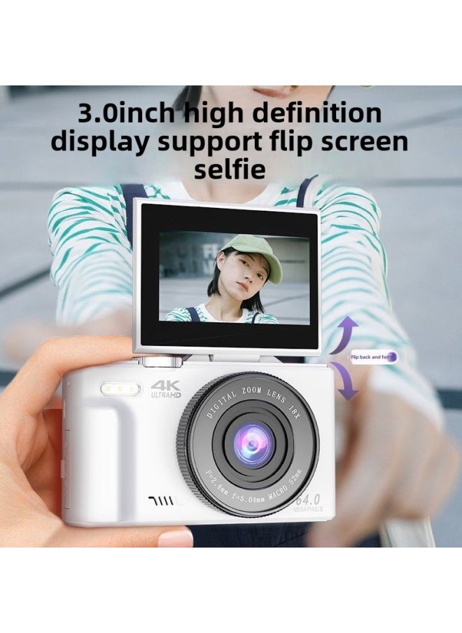Generic Digital Camera Student 4K HD CCD Entry Level Micro Single Camera WiF SLR Camera Vlog Retro Camera-Body Color:Black  Wifi-with 32g Card  - Image 5