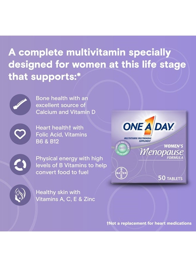 ONE A DAY One A Day Women's Menopause Multivitamin with Vitamin A, Vitamin C, Vitamin D, Vitamin E and Zinc for Immune Health Support, Tablet  - Image 3