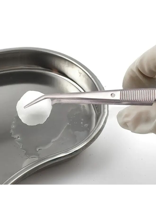 ملاقط احترافية من الفولاذ المقاوم للصدأ ذات طرف مسنن فضي لاستخدامات الطب وطب الأسنان والحرف اليدوية - Image 5