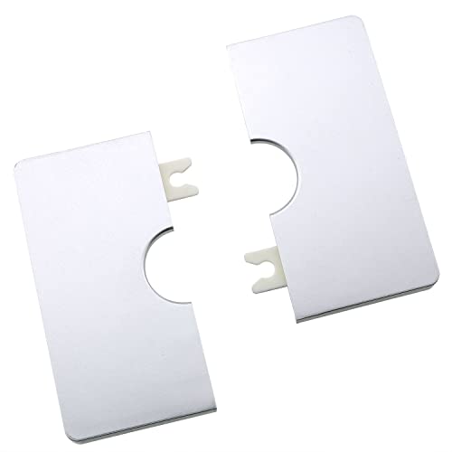 JianLing Wall Split Flange JianLing 2pcs Plastic Square Escutcheon Plates with 0.86" Diameter Hole Wall-mounted Water Pipe Cover Silver Tone Shower Faucet Decorative Cover - Image 4