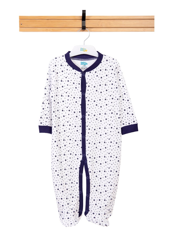 Babies Basic 100% Cotton Printed Long Sleeves Jumpsuit/Romper/Sleepsuit For Babies  - Image 1