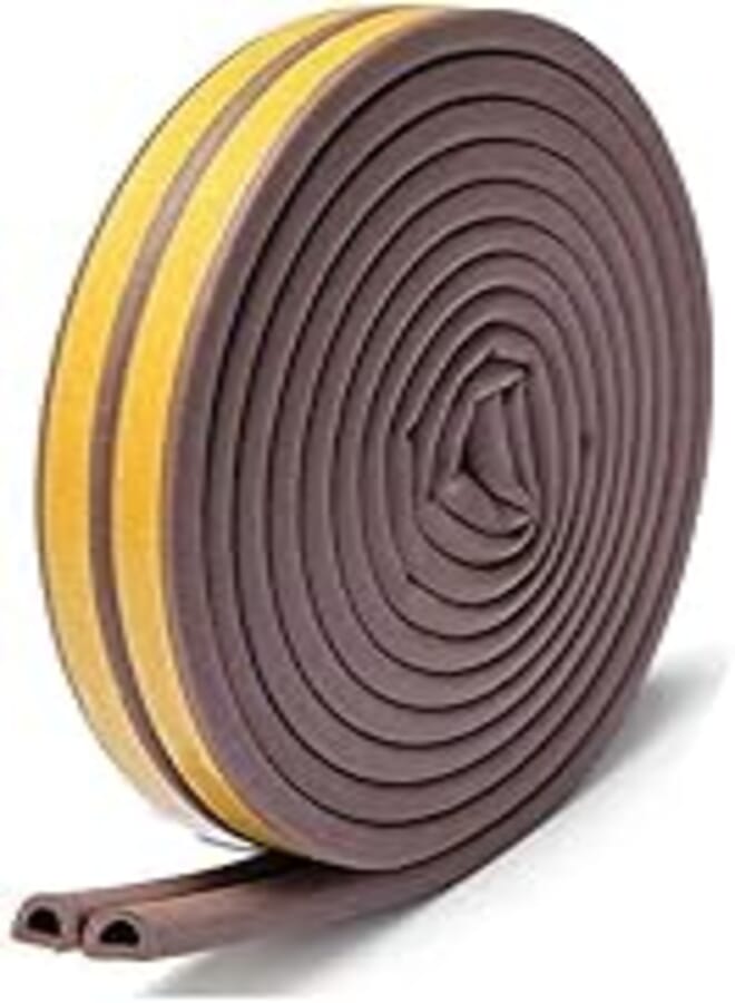 LOLAGO Window Rubber Seal Strip for Draft Stopper (6M, Brown)