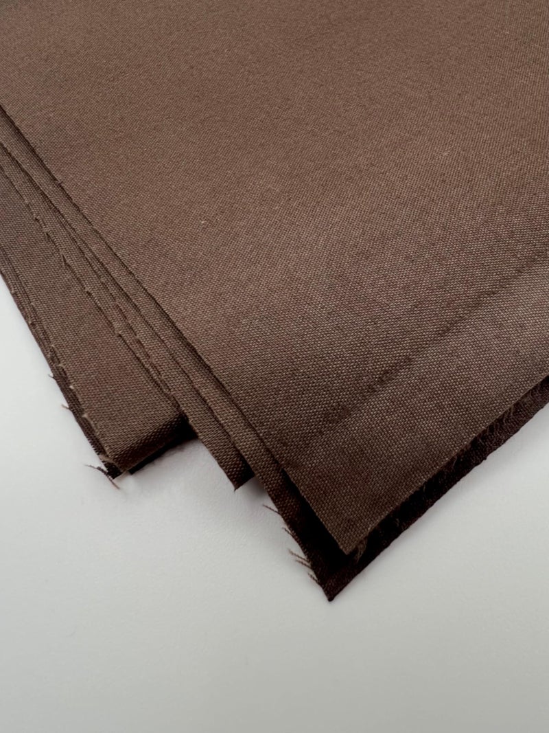 EOVEA - Cotton Polyester Fabric by The Yard – 60" Wide Broadcloth Fabric, Soft, Lightweight & Breathable Material for Lining, Curtains, Bedding, Skirts, Sewing Projects (Brown, 1 Yard) - Image 3