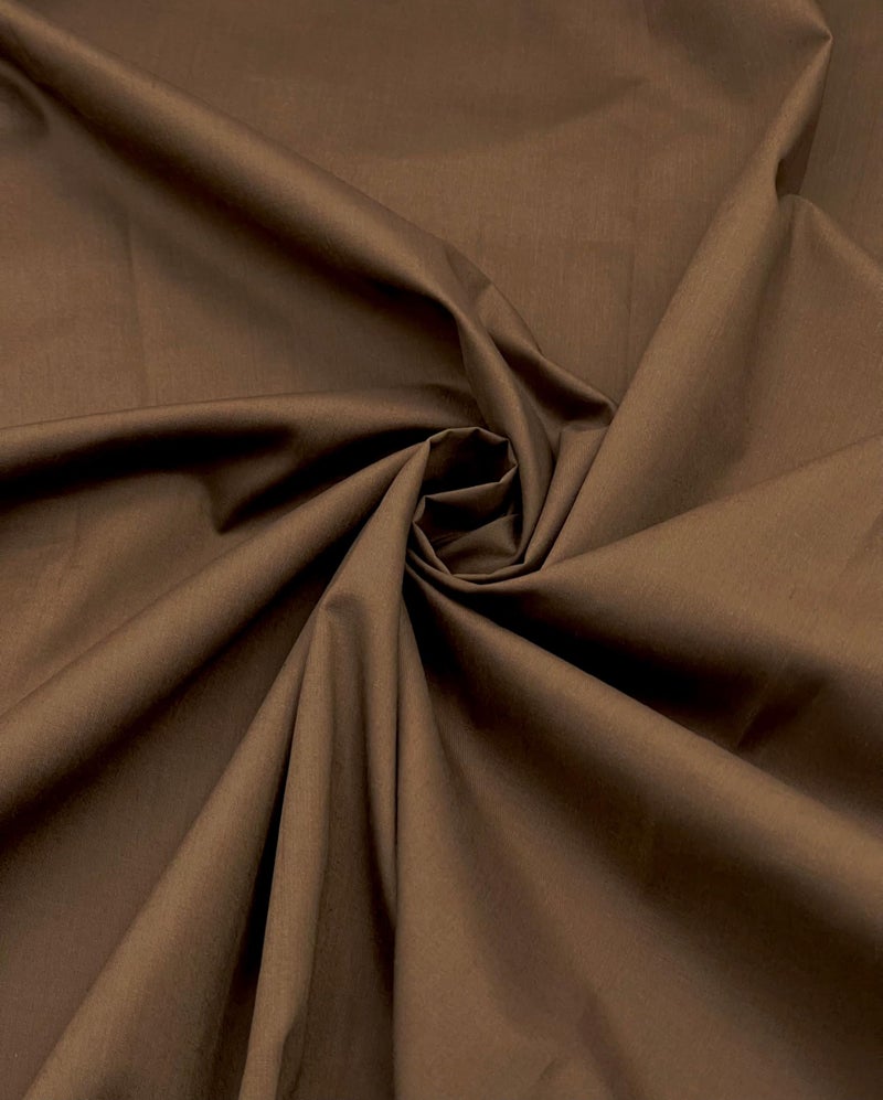 EOVEA - Cotton Polyester Fabric by The Yard – 60" Wide Broadcloth Fabric, Soft, Lightweight & Breathable Material for Lining, Curtains, Bedding, Skirts, Sewing Projects (Brown, 1 Yard) - Image 4