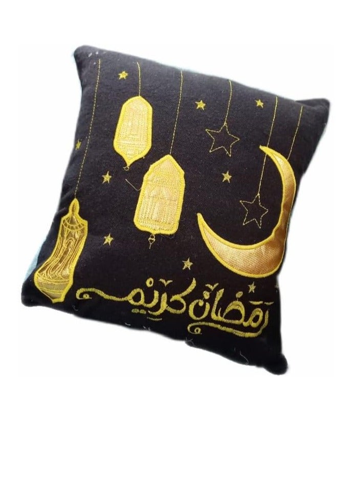 Black Ramadan shapes pillowcase  - Image 1