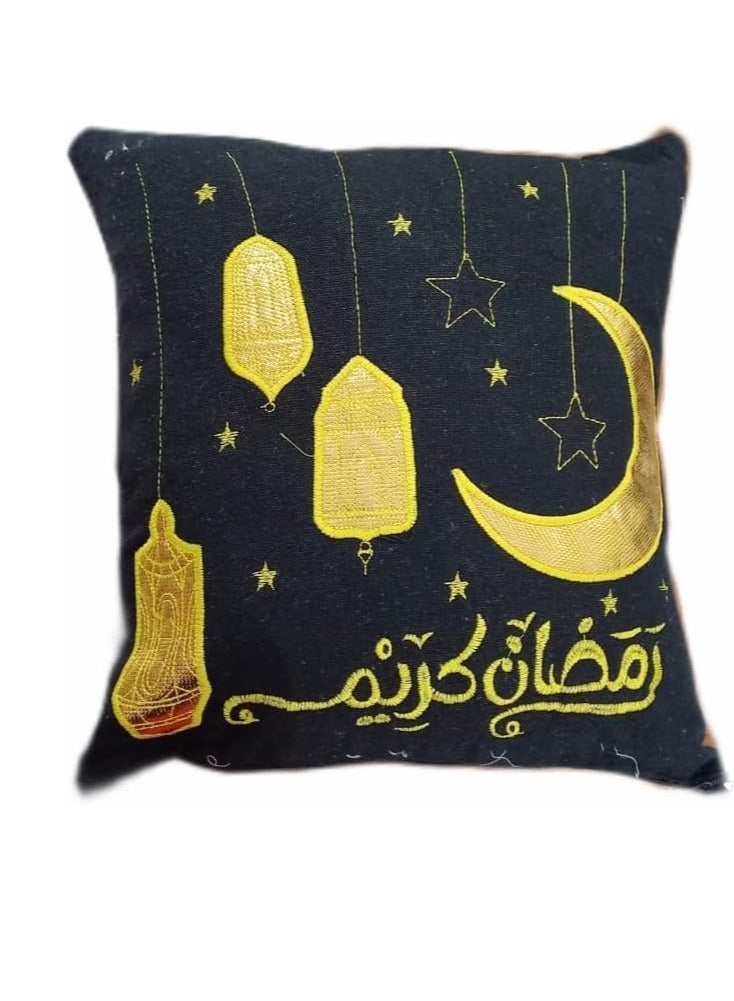 Black Ramadan shapes pillowcase  - Image 2