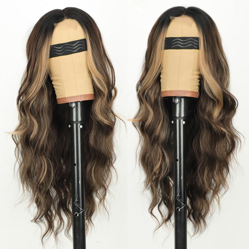 AISI HAIR ã€Beginner Friendly Wigs Mixed Blonde Wig for Women, Long Wavy Lace Hairline Blond Wig,Synthetic Blonde Wigs for Daily Party - Image 2