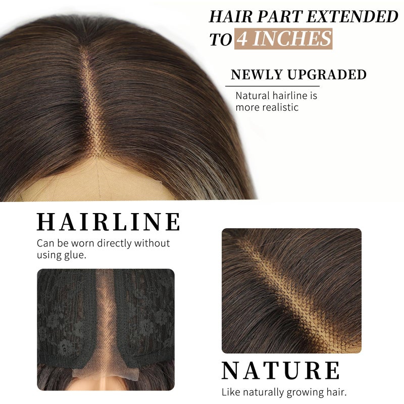 AISI HAIR ã€Beginner Friendly Wigs Mixed Blonde Wig for Women, Long Wavy Lace Hairline Blond Wig,Synthetic Blonde Wigs for Daily Party - Image 3
