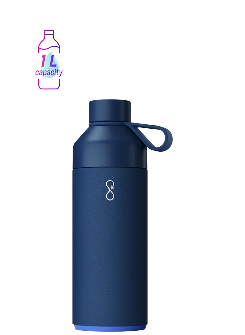 Ocean Bottle Eco-Friendly Stainless Steel Reusable Water Bottle Leakproof BPA Free Dishwasher Safe Double Wall Vacuum Insulated Thermos Flask - Ocean Blue - 34 oz
