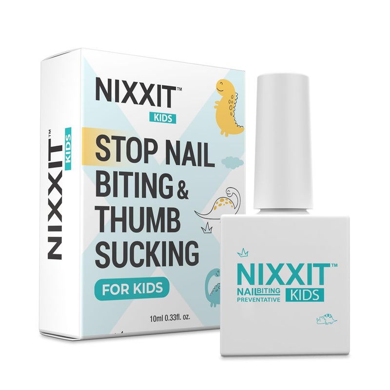 NIXXIT Nail Biting Treatment for Kids Stop Thumb Sucking for Kids Toddlers Children No Bite Nail Polish Pen Non Glossy Deterrent Bitter Taste Safe Effective Solution Paraben Free Prevention - Image 1