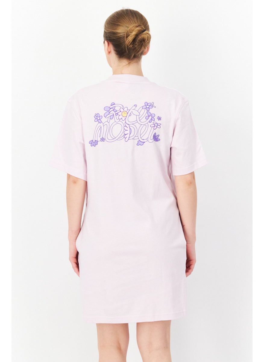 adidas Originals - Women Sportswear Fit Short Sleeve Training T-Shirt Dress, Light Pink - Image 1