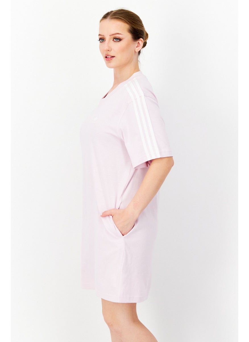 adidas Originals - Women Sportswear Fit Short Sleeve Training T-Shirt Dress, Light Pink - Image 1