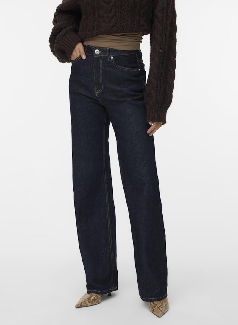 VERO MODA High Rise Wide Leg Jeans - Image 3