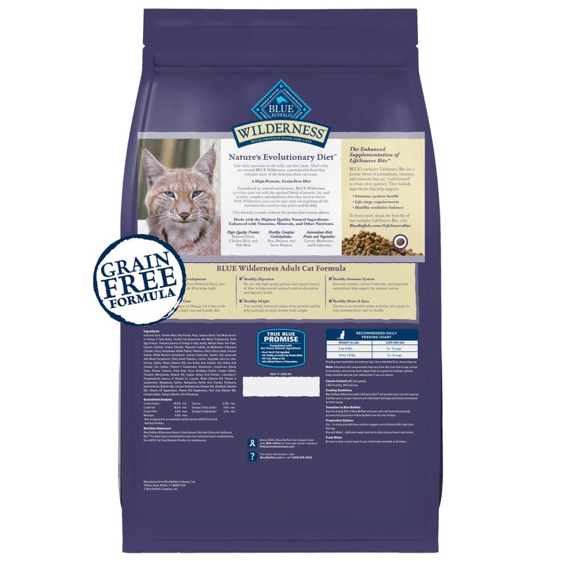 Blue Buffalo Wilderness Nature's Evolutionary Diet High-Protein, Grain-Free Natural Dry Food for Adult Cats, Chicken, 6-lb. Bag - Image 2