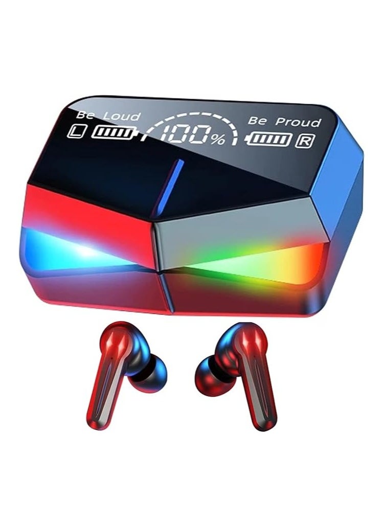 Generic - M28 Wireless Earbuds TWS Bluetooth 5.1 Earphones Touch Control Headphones Microphone Mirror Screen Mini LED Display Excellent Sound Ensure Fast & Stable Connection Waterproof - Image 1