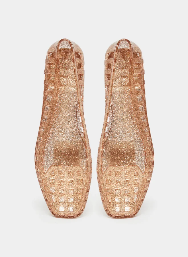 Styli Styli Jelly Glitter Detail Slip-On Shoes