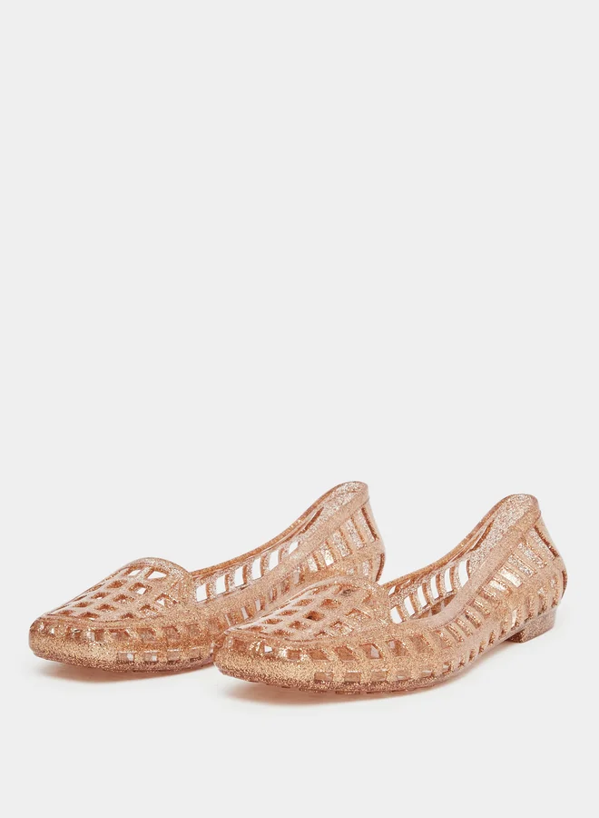 Styli Styli Jelly Glitter Detail Slip-On Shoes