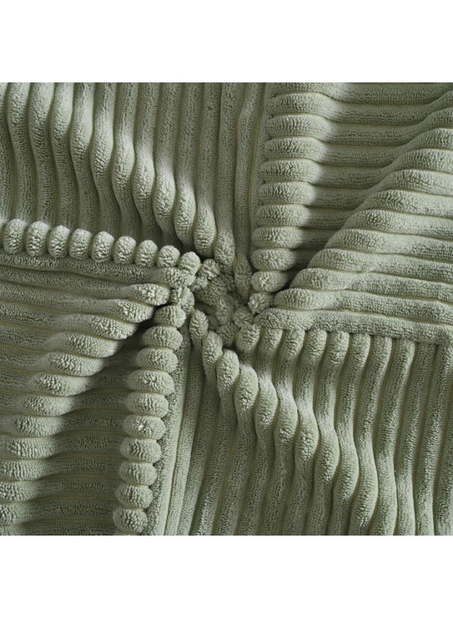 Home Care Cushion Covers 40x40 Grass Green Cushion Covers Soft Corduroy Pillow Case Modern Luxury Decorative Cushion Cover for Living Room Bedroom Sofa Bed Deco, 2 Pieces  - Image 3
