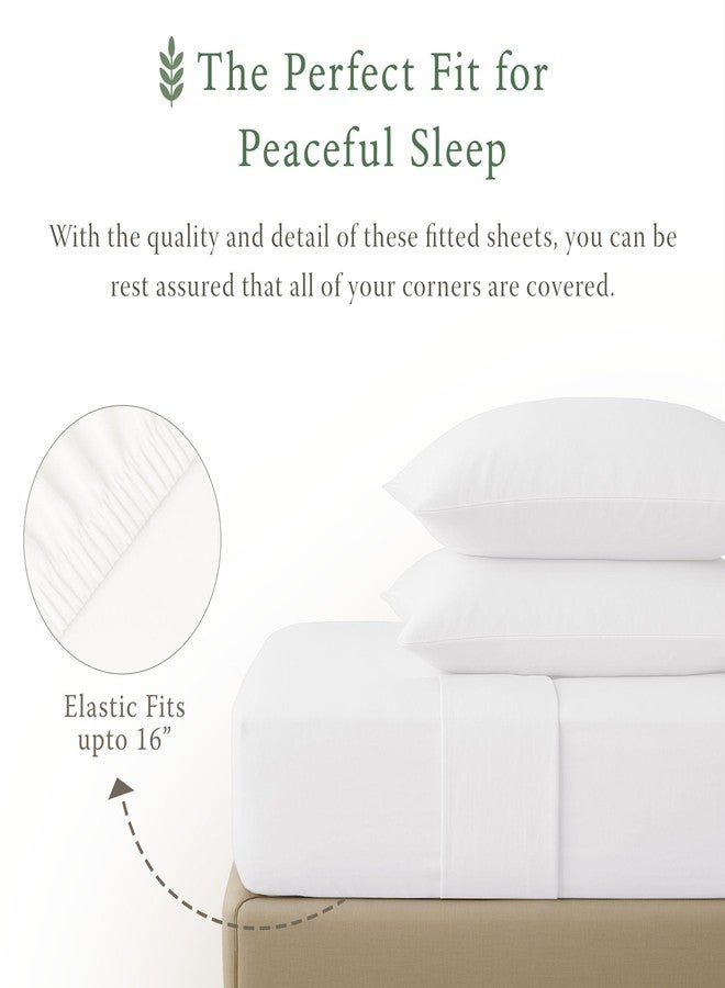 Threadmill 100% Organic Cotton Sheets for Queen Size Bed | GOTS Certified - Percale Sheets Queen - Soft Cooling Sheet - Deep Pockets | 4 Piece Set - Image 4