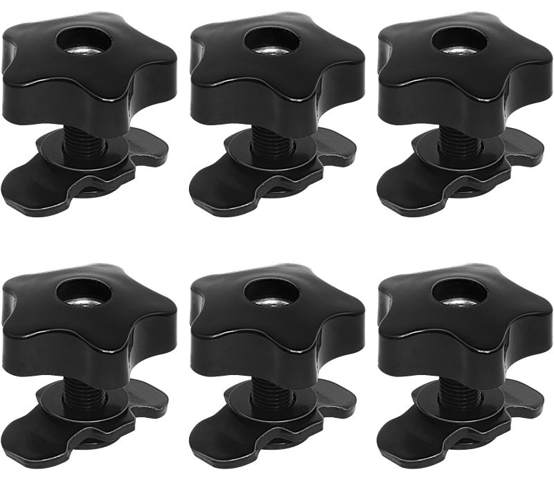PALOZO L Track Threaded Stud Fittings L-Track Threaded Double Stud Lug Fitting with Knob, Used with L Track Rails, 1.18" Bolt Height, Pack of 6 - Image 1