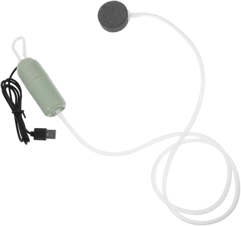 SHOWERORO Portable USB Oxygen Pump Fish Tank Air Pump Aquarium Quiet Small Green for Home and Travel - Image 1