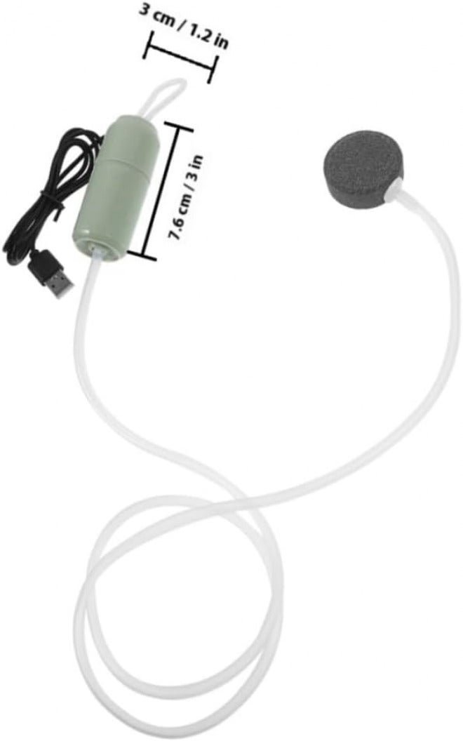SHOWERORO Portable USB Oxygen Pump Fish Tank Air Pump Aquarium Quiet Small Green for Home and Travel - Image 2