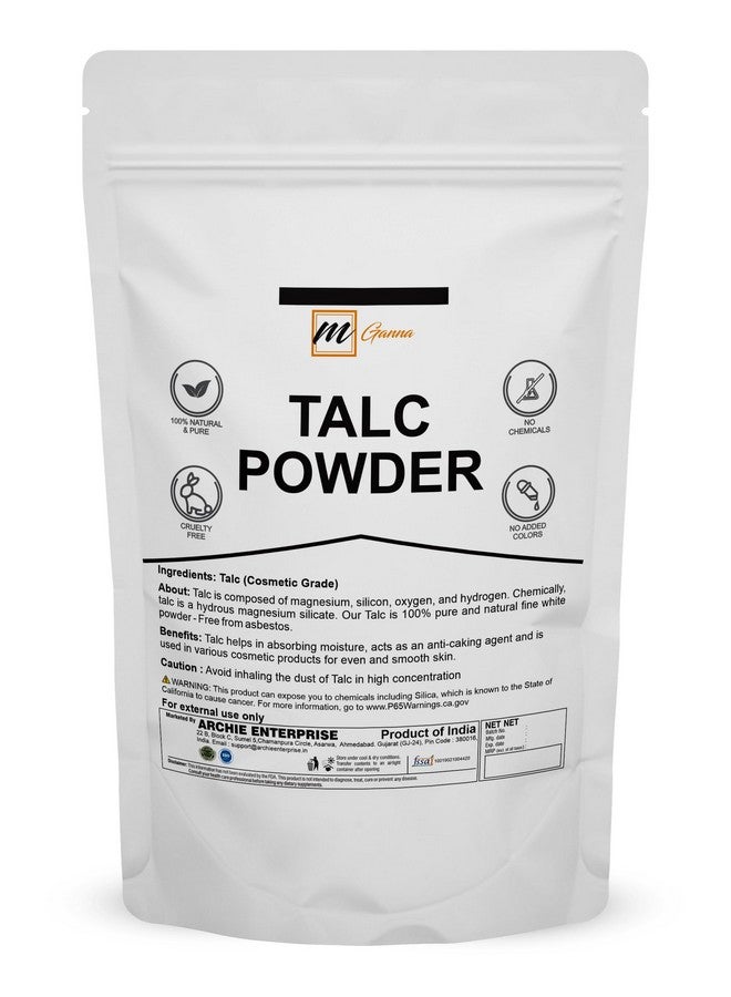 mGanna 100% Natural Talc Powder for Facial Make-up, Cosmetic Formulations, and Other Industrial Application 1 LBS / 454 GMS - Image 1