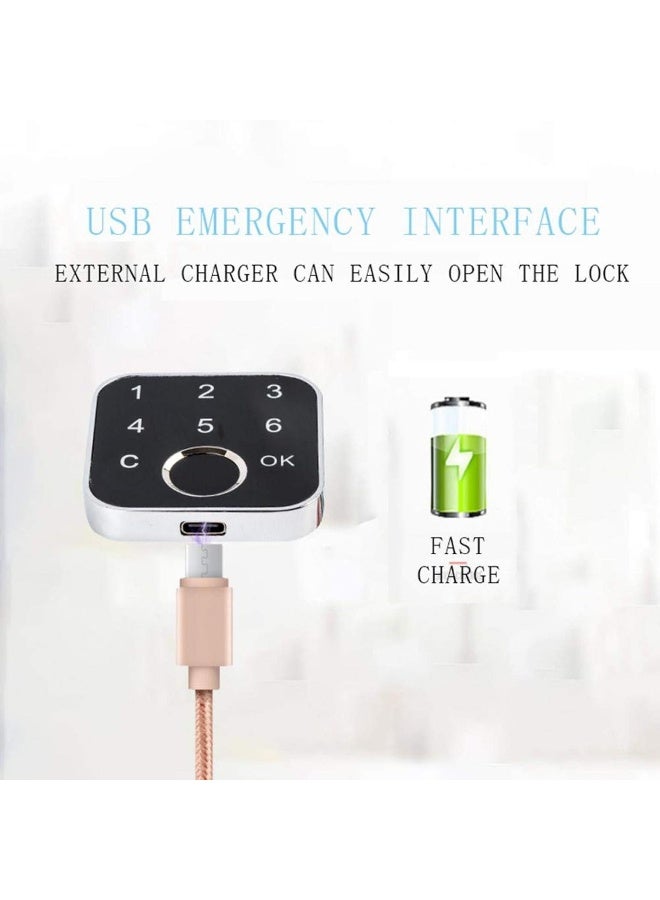 Sonew Sonew Drawer Lock Fingerprint Password 2 in 1 Cabinets Lock Smart Keyless Electronic Lock for Drawer Wardrobe Cabinet Box - Image 3
