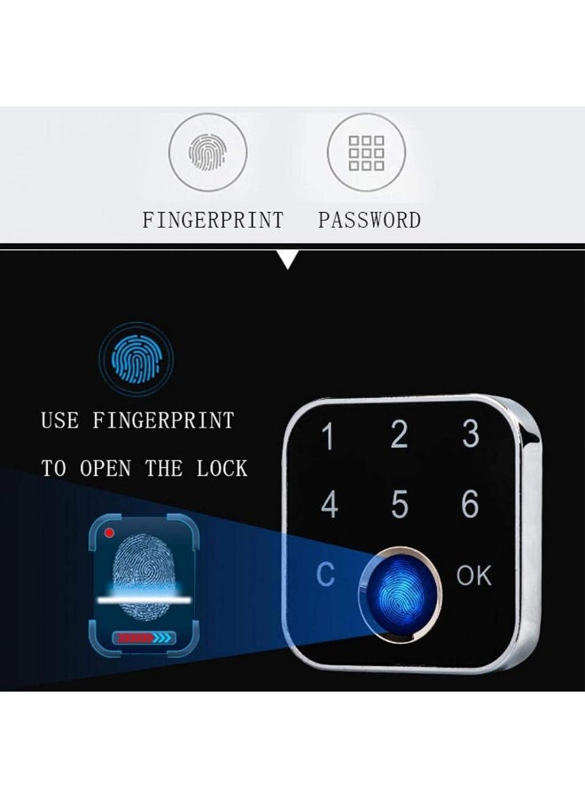 Sonew Sonew Drawer Lock Fingerprint Password 2 in 1 Cabinets Lock Smart Keyless Electronic Lock for Drawer Wardrobe Cabinet Box - Image 2