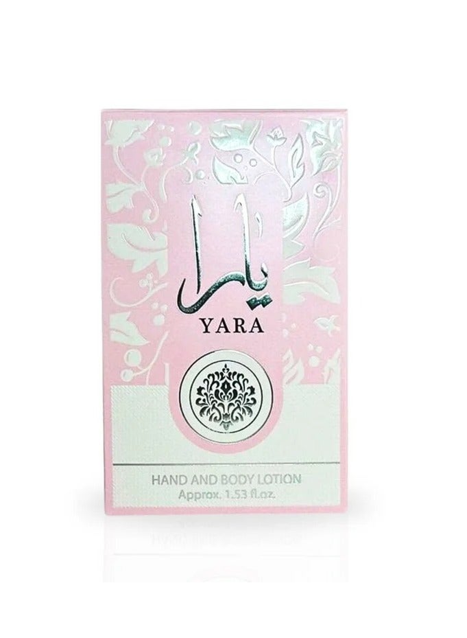 Ard Al Zaafaran Yara Perfumed Hand and Body LotionUltra Moisturizing Skin-Nourishing Replenishes Dry Skin Fresh Fragrance 45 ml - Image 2