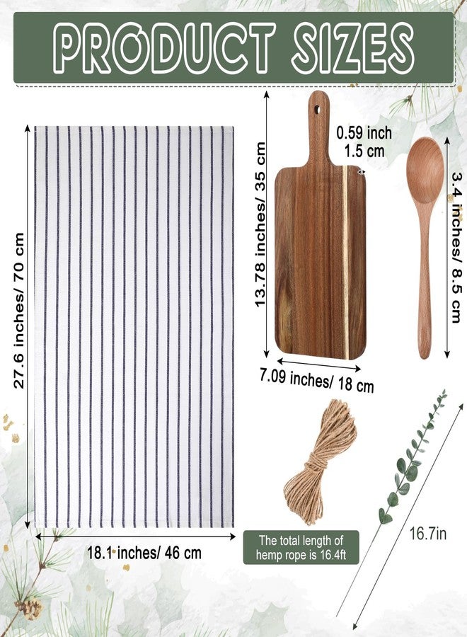 Reallnaive Hostess Gifts Set for Women Housewarming Gifts Include Towel Cutting Spoon and Eucalyptus Stem for Women Homeowners Wedding Party New Home Housewarming - Image 2