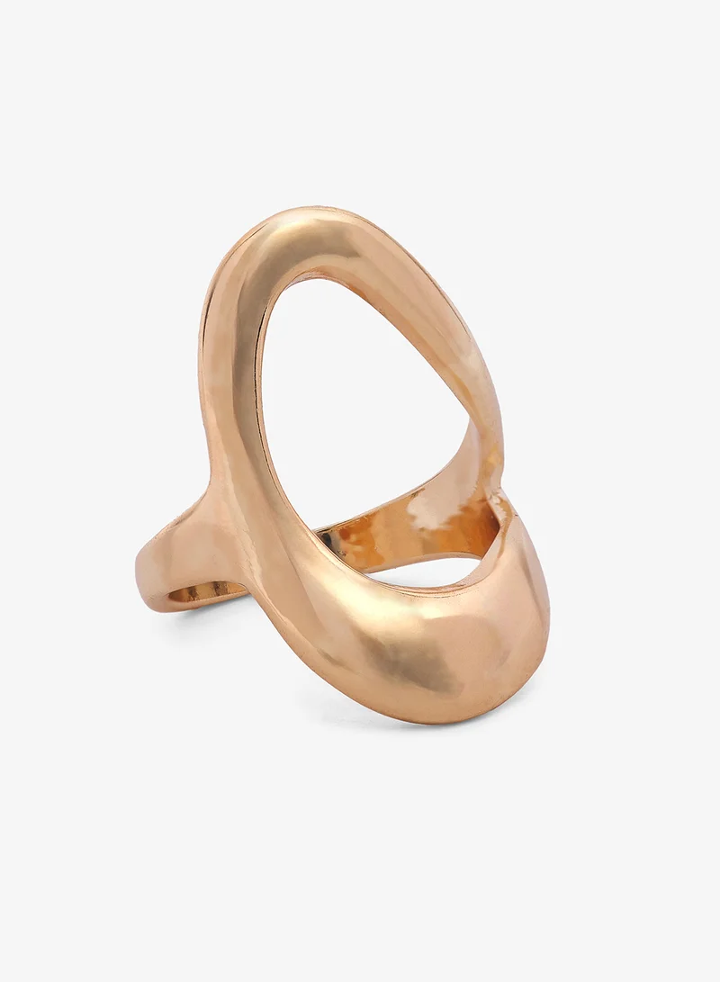 جينجر Chunky Gold Ring