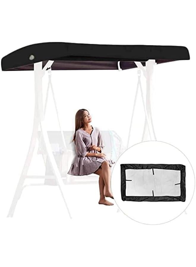 73Hours Outdoor Swing Canopy Replacement,2 or 3 Seater Universal Replacement Canopy Waterproof Patio Hammock Swing Top Cover,Garden Furniture Cover for Patio(Only Canopy Cover) - Image 1