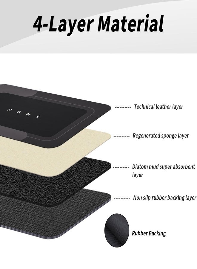 Housego 3PCS Absorbent Bath Mat Magic Rug Sets, Quick Drying Bath Mat Non-Slip Floor Rug Rubber Backed for Bathroom Kitchen Shower Sink (16.9''x23.6''+19.7''x23.6''+19.7''x31.9'', Black) - Image 4