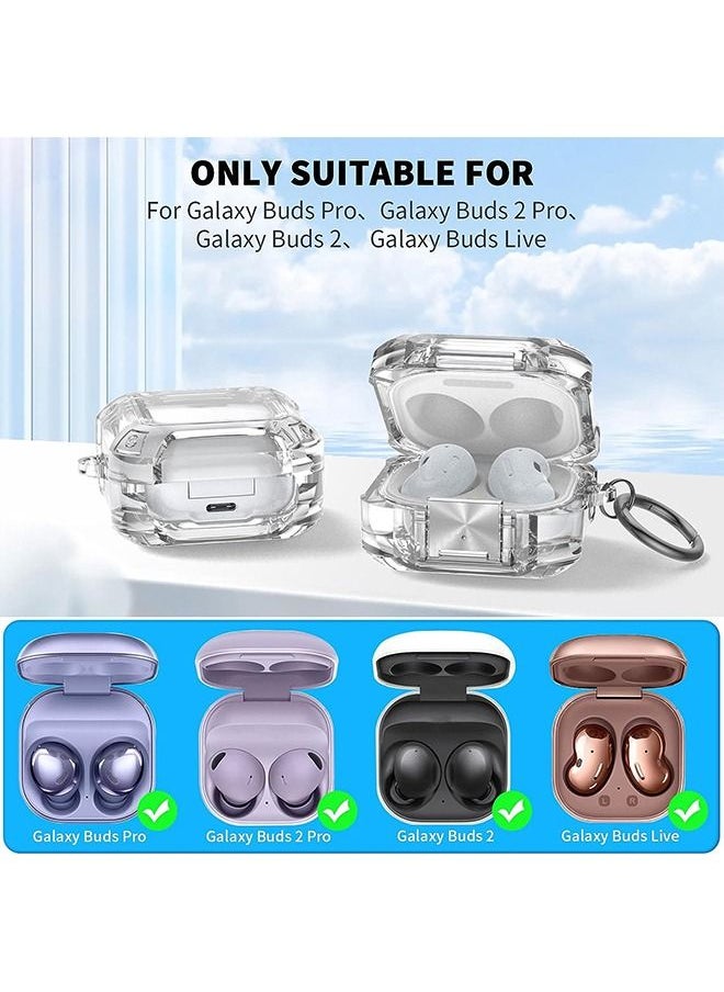 Generic - Samsung Galaxy Buds2 Pro Protective Case (2022) / Galaxy Buds 2 Protector(2021) / Galaxy Buds Pro Earbuds Cover (2021) / Galaxy Buds Live Case (2020) Rugged Armor designed Protector - Image 1