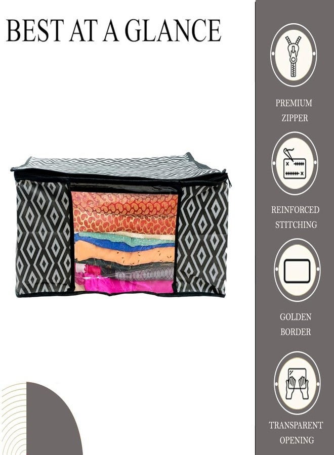 Shaping Fabric Garment Cover Non-Woven 90 GSM with Transparent Window & Double Metal Zipper - Pack of 2 | Dustproof Clothes Storage Bag for Sarees, Suits, Jackets, Shirts SCXLRL1582493517524148525771 - Image 4