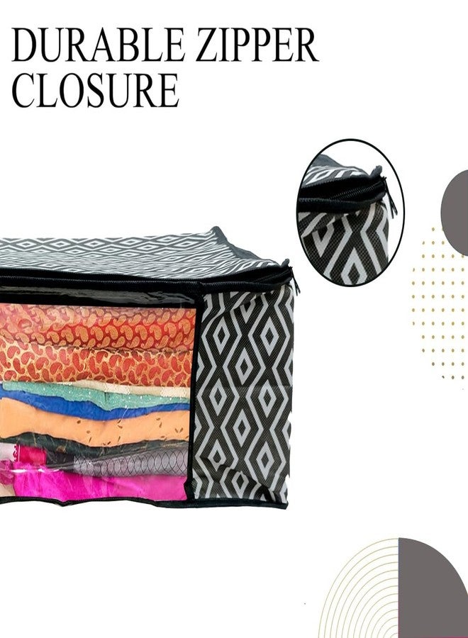 Shaping Fabric Garment Cover Non-Woven 90 GSM with Transparent Window & Double Metal Zipper - Pack of 2 | Dustproof Clothes Storage Bag for Sarees, Suits, Jackets, Shirts SCXLRL1582493517524148525771 - Image 5