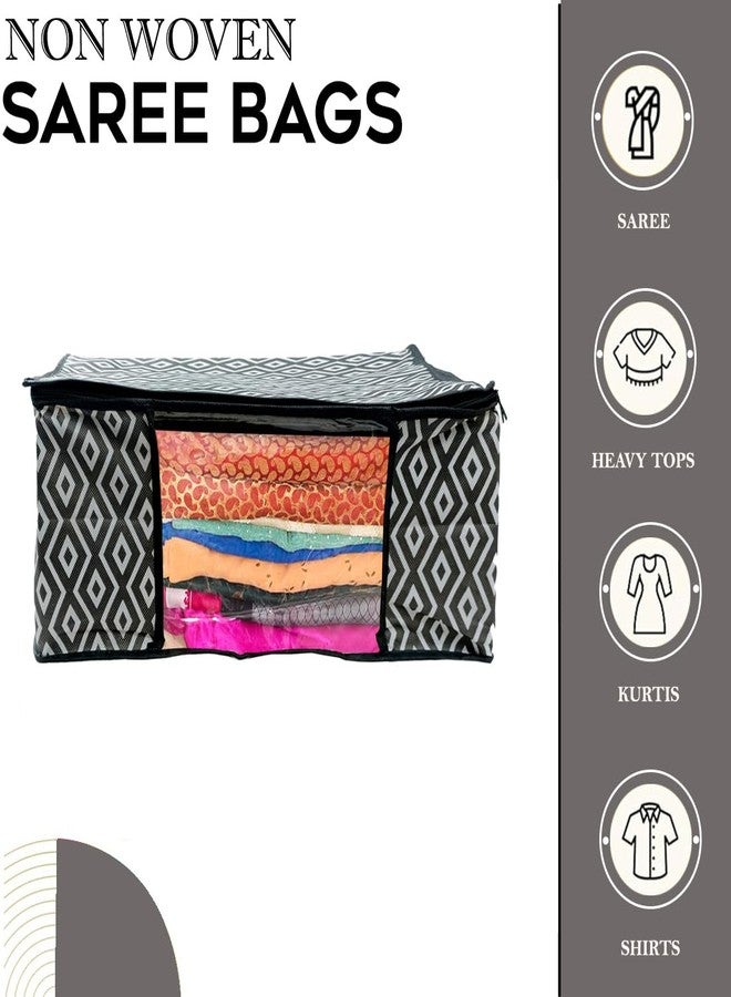 Shaping Fabric Garment Cover Non-Woven 90 GSM with Transparent Window & Double Metal Zipper - Pack of 2 | Dustproof Clothes Storage Bag for Sarees, Suits, Jackets, Shirts SCXLRL1582493517524148525771 - Image 2