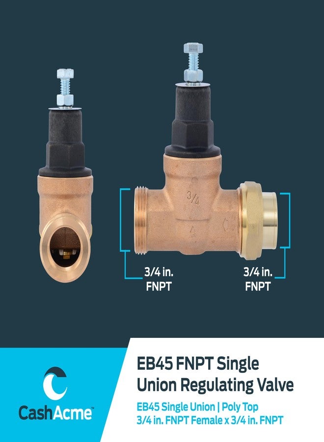 Cash Acme صمام تنظيم الضغط Cash Acme EB45، وصلة واحدة، 3/4 بوصة NPT أنثى × NPT أنثى، غطاء بولي، 60 رطل لكل بوصة مربعة، PVA16P-SUTH-60 - Image 5