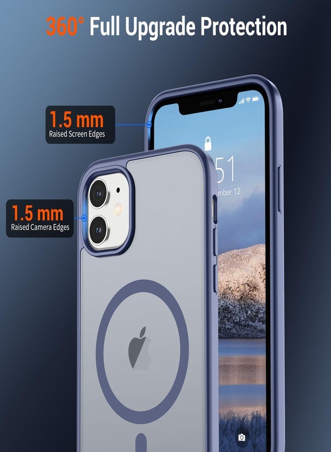 استلق جراب SUPFINE المغناطيسي لهاتف iPhone 12 Mini و iPhone 13 Mini (متوافق مع MagSafe) (حماية فائقة ضد السقوط بمعايير عسكرية) غطاء هاتف رفيع وشفاف غير لامع مقاوم للصدمات، لون رمادي لافندر - Image 4