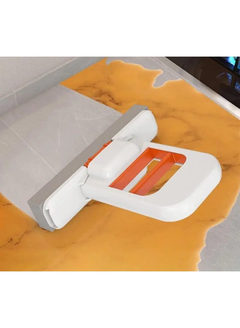 إل ديس ممسحة يدوية صغيرة مطورة بإسفنجة - بدون غسل يدوي، قابلة للطي، بمقبض مريح وتصميم مدمج للمطبخ والحمام وغرفة المعيشة - أداة تنظيف بلاستيكية متينة، ملحق تنظيف للحمام، أداة تنظيف حديثة، مقبض سهل الإمساك - Image 5