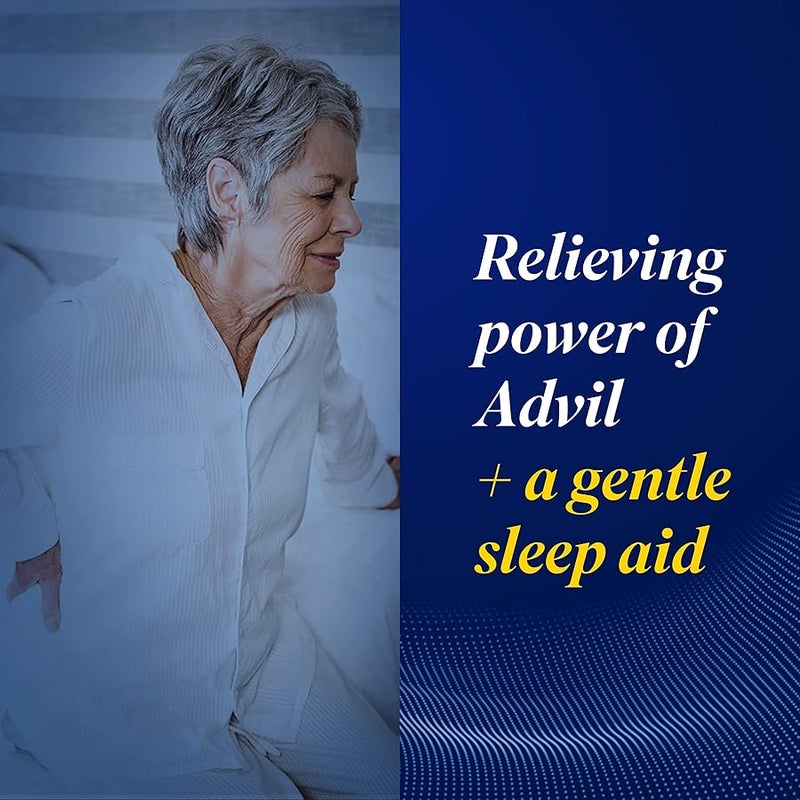 Advil PM (20 Count) Pain Reliever/Nighttime Sleep Aid Coated Caplet, 200mg Ibuprofen, 38mg Diphenhydramine - Image 3