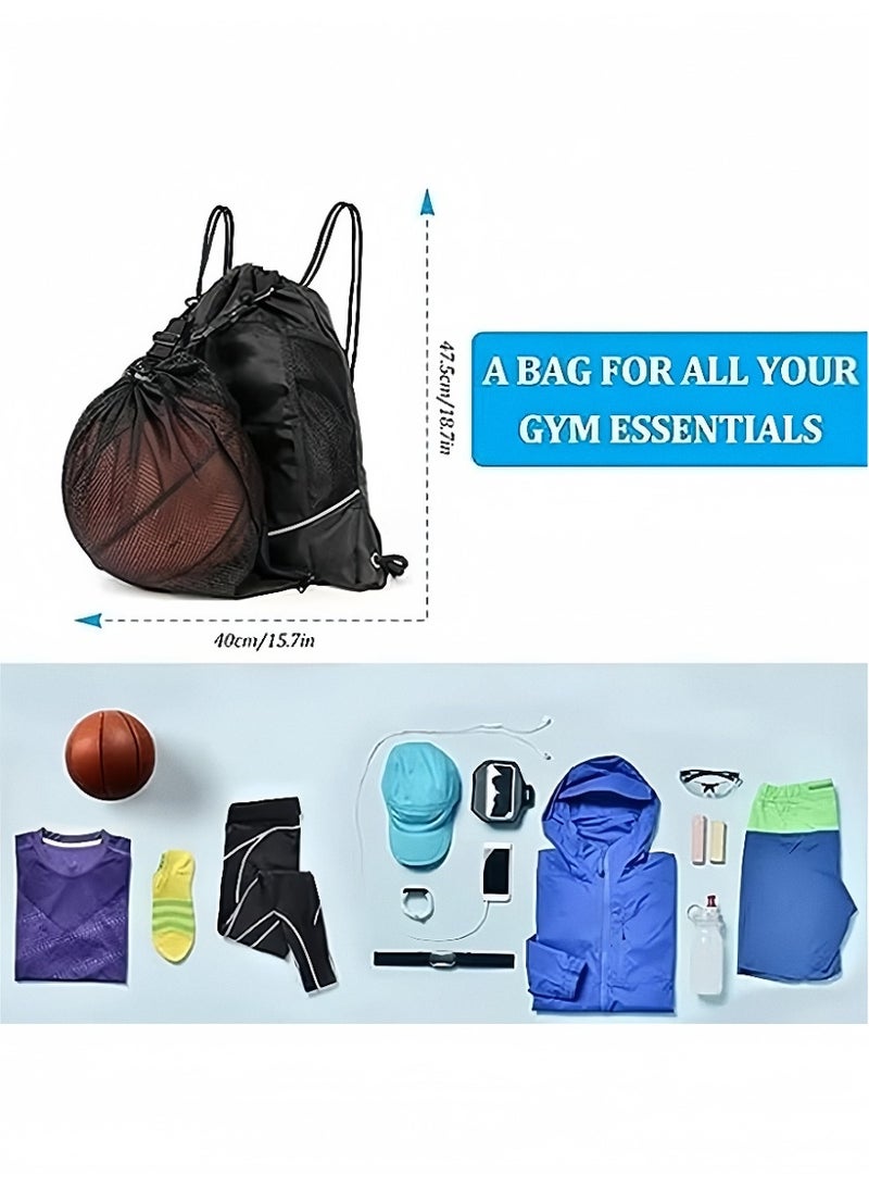 Kibee Rope pocket backpack, men's and women's outdoor travel sports backpack, basketball football swimming cycling bag. - Image 2