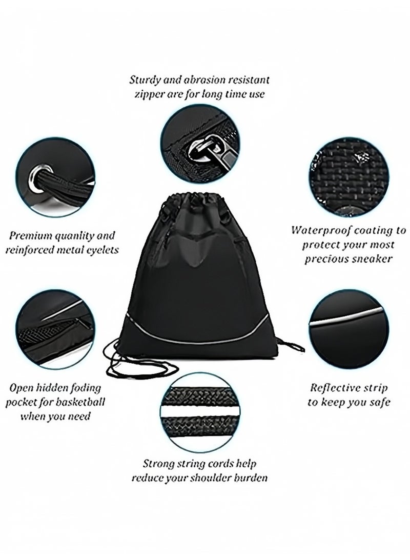 Kibee Rope pocket backpack, men's and women's outdoor travel sports backpack, basketball football swimming cycling bag. - Image 3