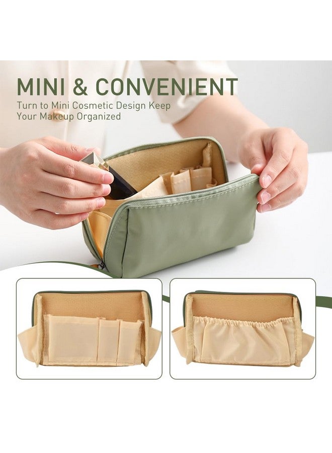 ماي كرييت حقيبة مكياج صغيرة من MAYCREATE® مكونة من قطعتين، حقائب مكياج للسفر للنساء والفتيات، حقائب مستحضرات تجميل مقاومة للماء للنساء، حقيبة تنظيم مكياج محمولة صغيرة وحقائب أدوات الزينة (15 × 10 × 5.5 سم) - Image 5