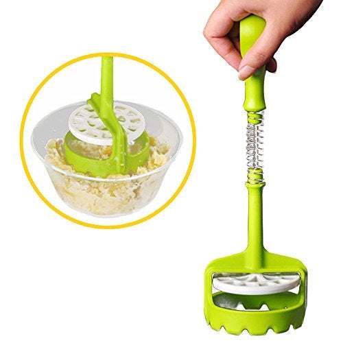 NYRWANA Green or Black Upspirit Multi Functional Potato Masher Potato Mud Pressure Machine Vegetable Fruit Ricer Squeezer Kitchen Tools - Image 1