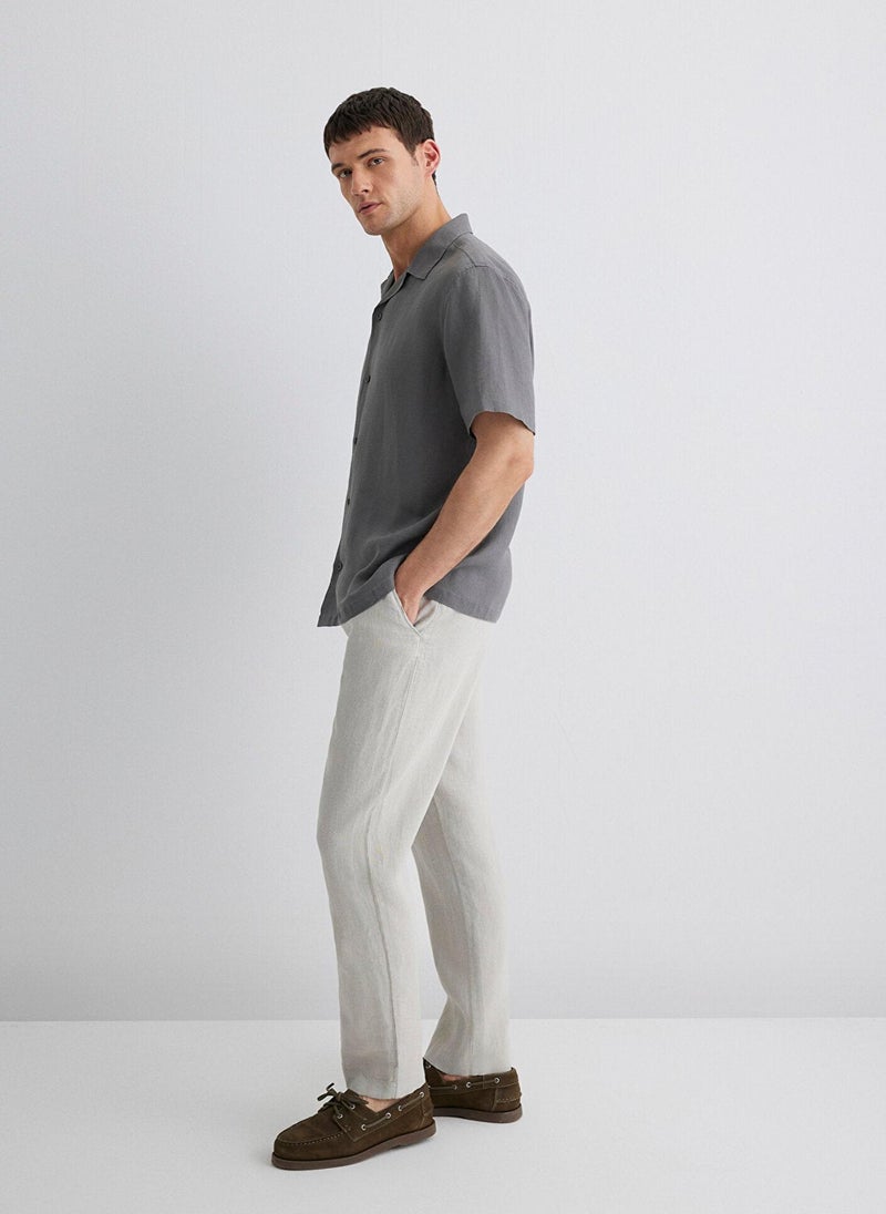 MAVI Gray Linen Pants - Image 3