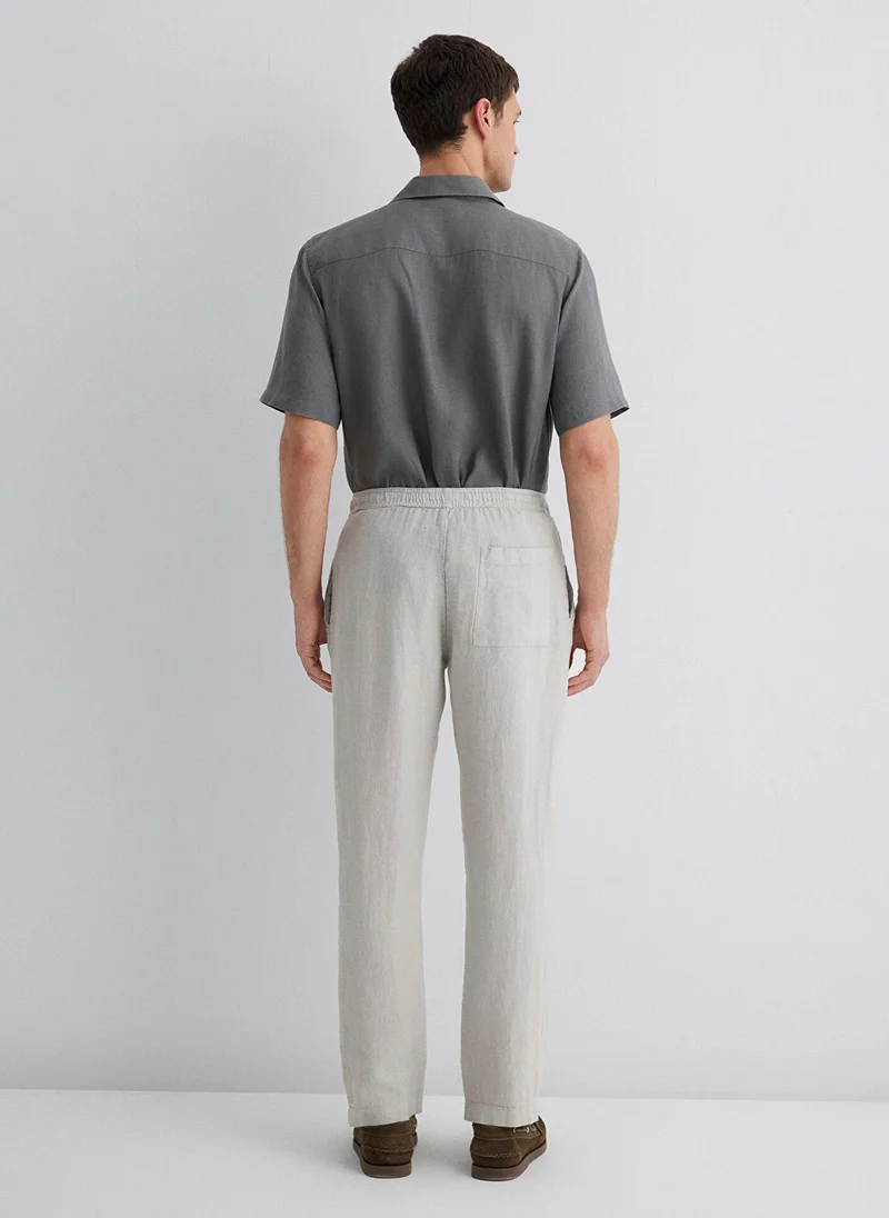 MAVI Gray Linen Pants