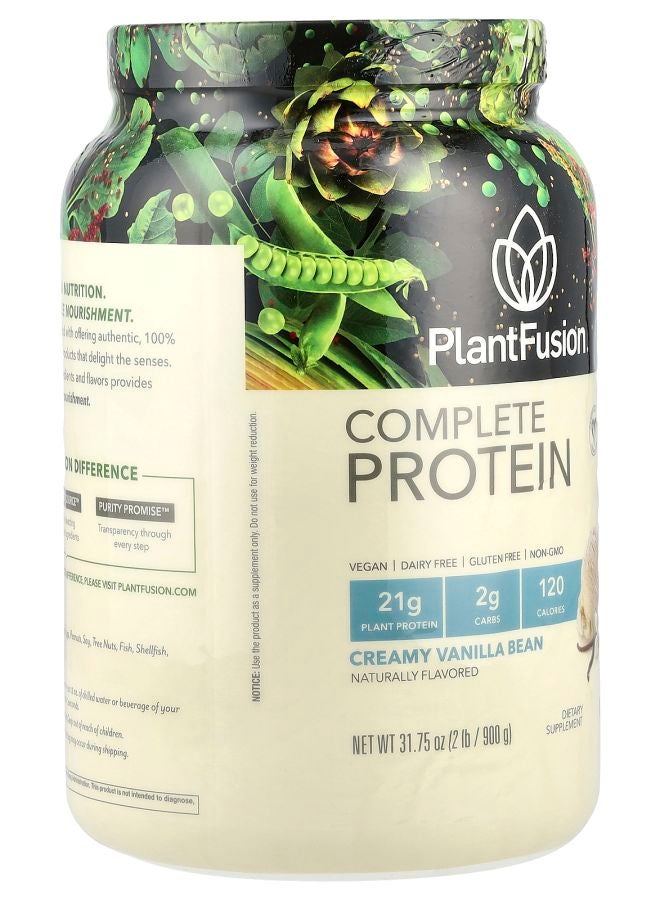 PlantFusion كريم بروتين كامل بنكهة الفانيليا الكريمية 2 رطل (900 جرام) - Image 2